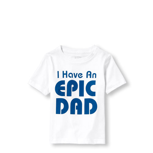 Toddler Boys Daddy And Me Short Sleeve 'I Have An Epic Dad' Matching Graphic Tee