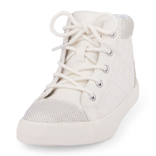 Girls Quilted Hi-Top Rockstar Sneaker