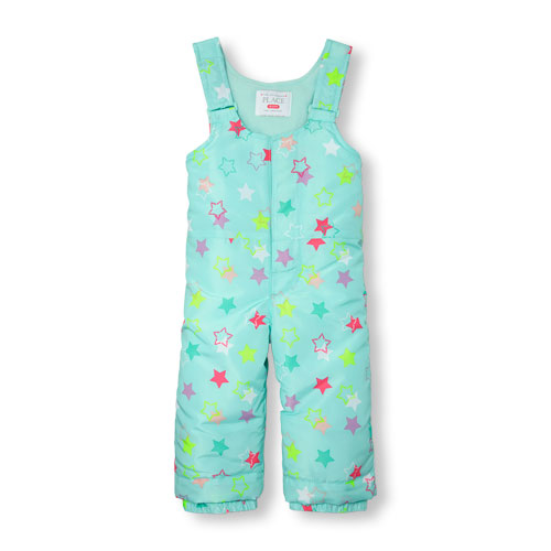 Toddler Girls Printed Snow Overalls