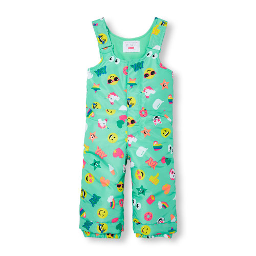 Toddler Girls Printed Snow Overalls