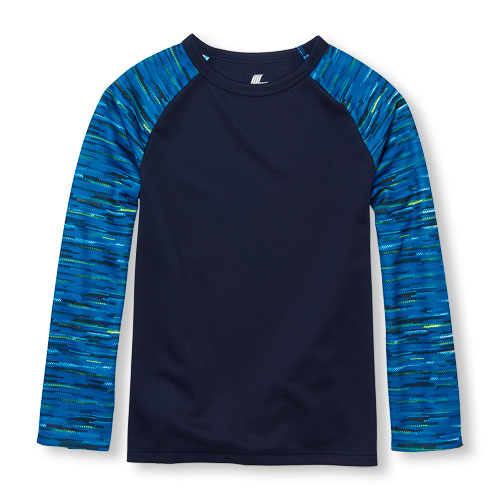 Boys PLACE Sport Long Raglan Sleeve Mesh Top