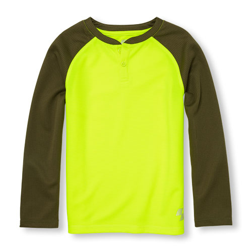 Boys PLACE Sport Long Raglan Sleeve Waffle Henley