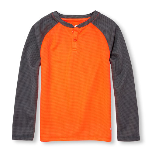 Boys PLACE Sport Long Raglan Sleeve Waffle Henley