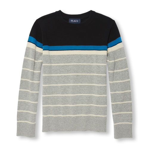 Boys Long Sleeve Engineer Striped Sweater