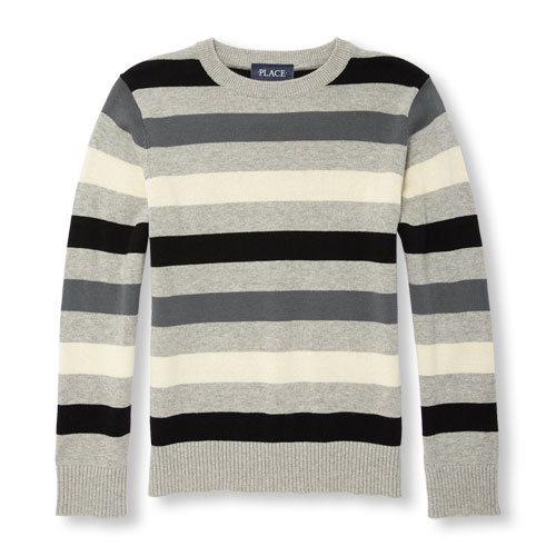 Boys Long Sleeve Multi-Striped Sweater