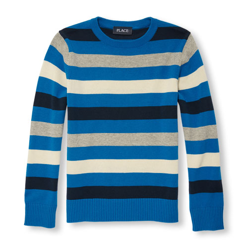 Boys Long Sleeve Multi-Striped Sweater