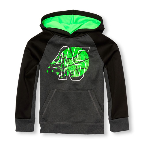 Boys PLACE Sport Long Raglan Sleeve Graphic Mesh-Lined Hoodie