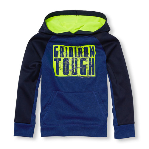 Boys PLACE Sport Long Raglan Sleeve Graphic Mesh-Lined Hoodie