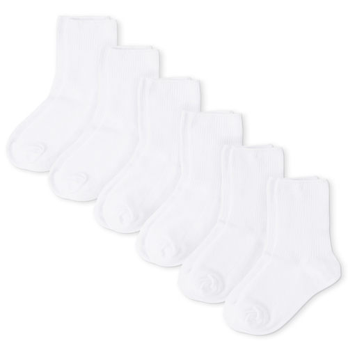 

Boys Boys Crew Socks 6-Pack - White - The Children's Place