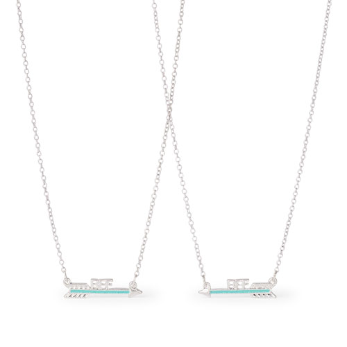 Girls 'BFF' Glitter Arrow Necklace 2-Pack
