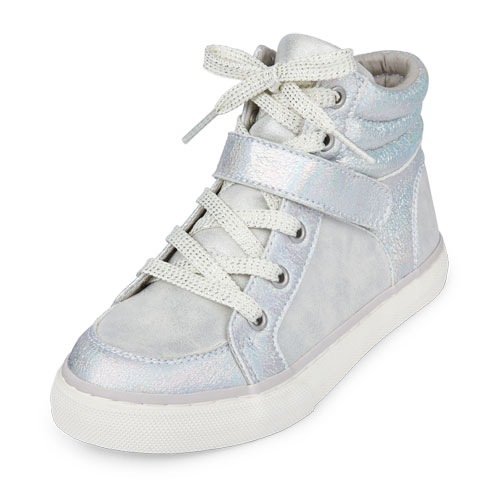 Girls Super-Shine Hi-Top Rockstar Sneaker