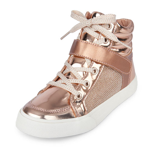 Girls Super-Shine Hi-Top Rockstar Sneaker