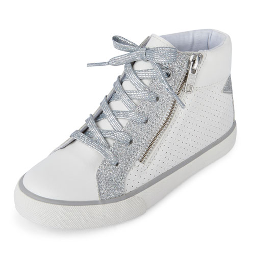 Girls Glitter Mid-Top Rockstar Sneaker