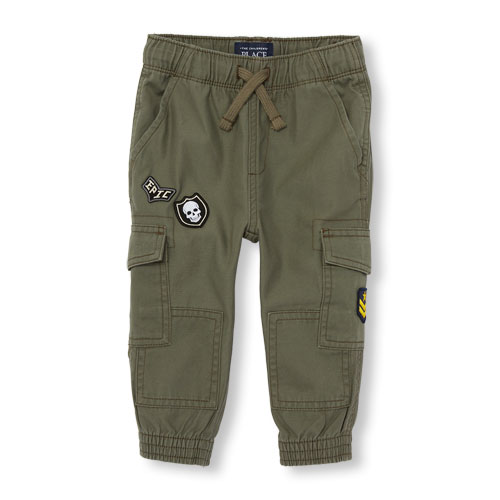 Toddler Boys Patch Cargo Jogger Pants