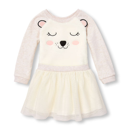 Toddler Girls Long Sleeve Animal Dress