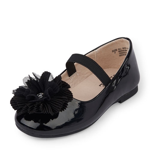 Toddler Girls 3D Flower Kayla Flat