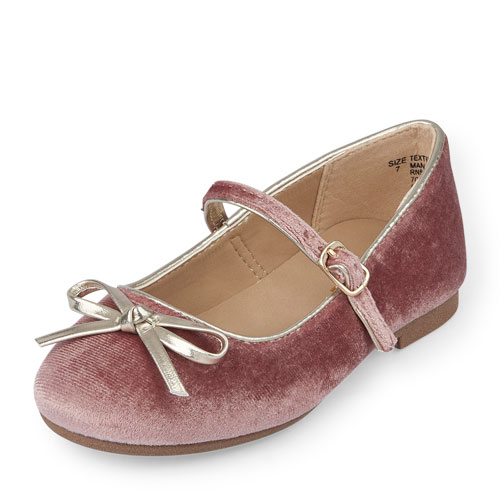 Toddler Girls Velvet Kayla Flat