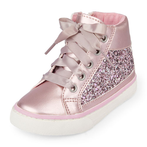 Toddler Girls Metallic Star Glitter Rockstar Sneaker
