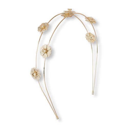 Girls Pearl Flower Crown Headband