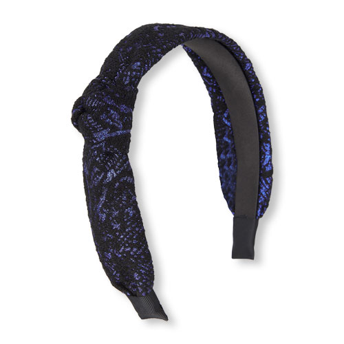 Girls Metallic Jacquard Knotted Headband