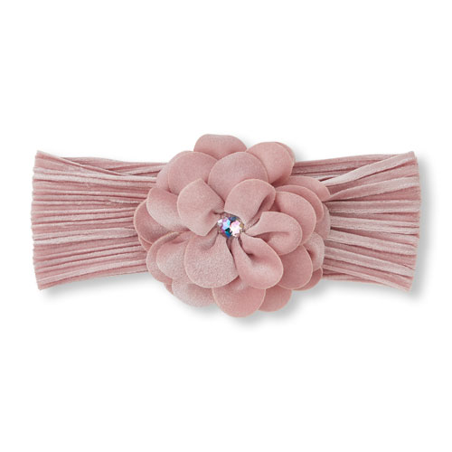 Toddler Girls Velvet Flower Wide Headwrap