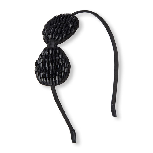 Girls Beaded Bow Headband