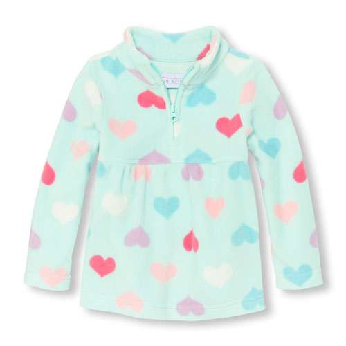 Toddler Girls Long Sleeve Printed Glacier Fleece Half-Zip Pullover