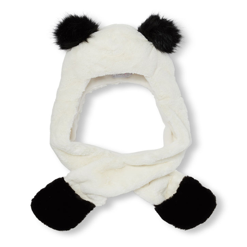 Girls Panda Ears Hat Scarf