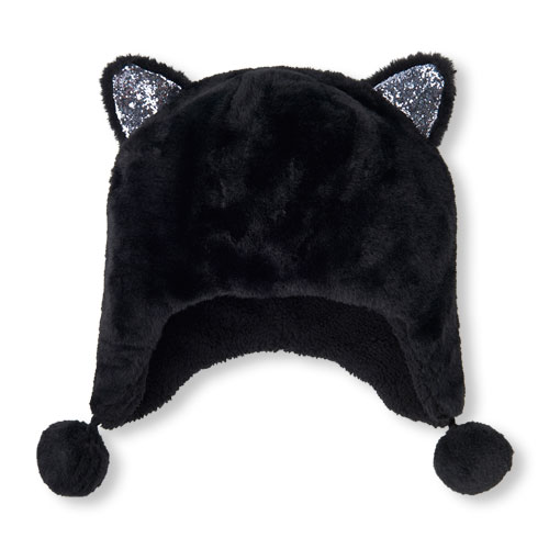 Girls Glitter Cat Hat