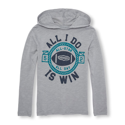 Boys Long Sleeve Graphic Hoodie Top