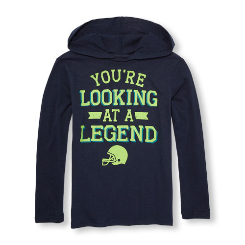 Boys Long Sleeve Graphic Hoodie Top