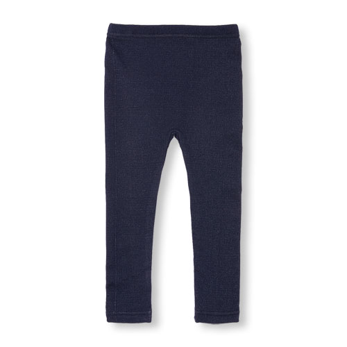 Toddler Girls Faux Denim Fleece-Lined Leggings
