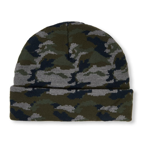 Boys Camo Print Beanie
