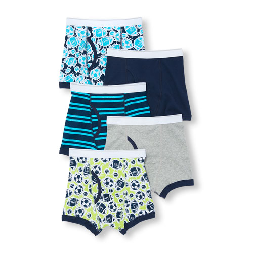 Boys Sport Balls Boxer Briefs 5-Pack