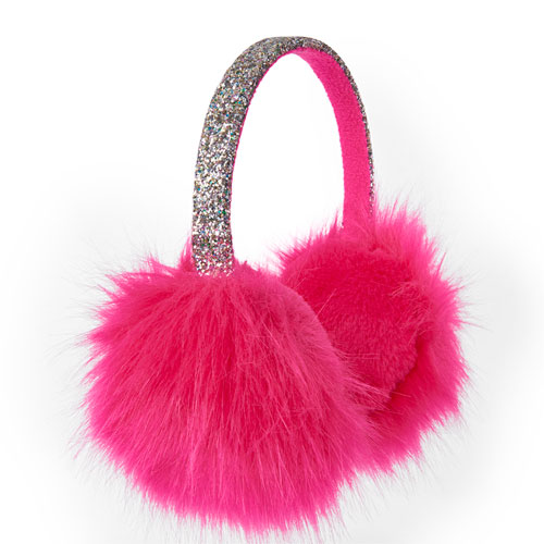 Girls Glitter Faux Fur Earmuffs