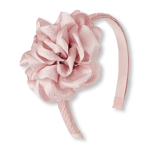 Toddler Girls Sparkle Dot Flower Braided Headband