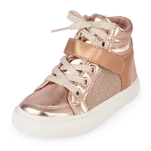 Toddler Girls Metallic Hi-Top Rockstar Sneaker