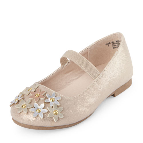 Toddler Girls Flower Kayla Flat