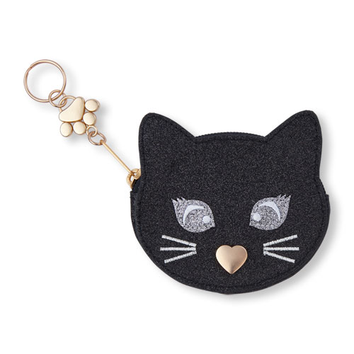 Girls Embellished Cat Glitter Coin Purse