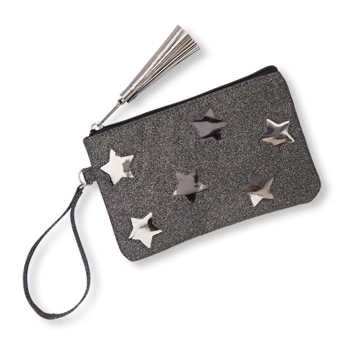 Girls Star Cutout Glitter Wristlet
