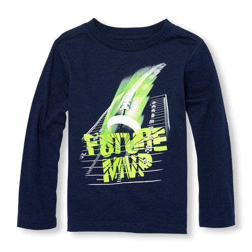 Toddler Boys Long Sleeve 'Future MVP' Graphic Tee