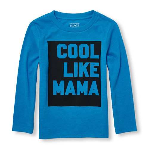 Toddler Boys Long Sleeve 'Cool Like Mama' Graphic Tee