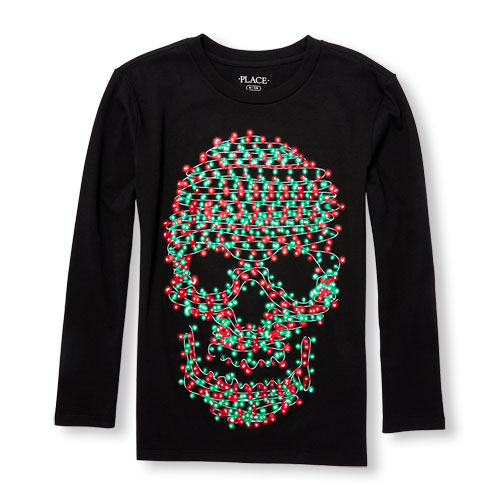 christmas skull t shirt uk