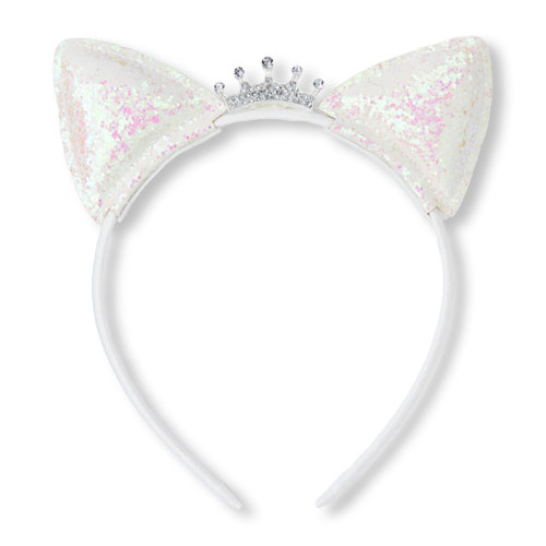 Girls Glitter Princess Cat Ears Headband