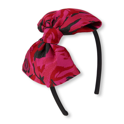 Girls Rose Jacquard Bow Headband