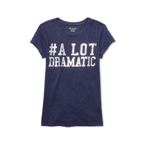 Girls Mommy And Me Short Sleeve 'A Lot Dramatic' Matching Graphic Tee