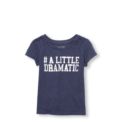 Toddler Girls Mommy And Me Short Sleeve 'A Little Dramatic' Matching Graphic Tee