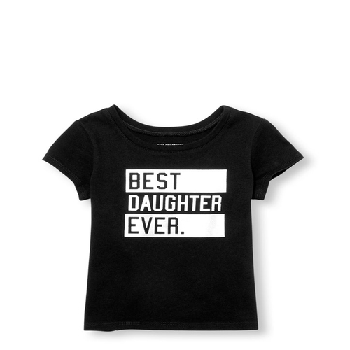 Toddler Girls Mommy And Me Short Sleeve 'Best Daughter Ever' Matching Graphic Tee