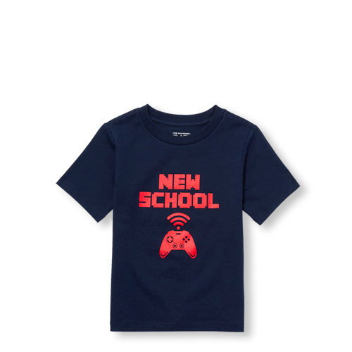 Toddler Boys Daddy And Me Short Sleeve 'New School' Matching Graphic Tee