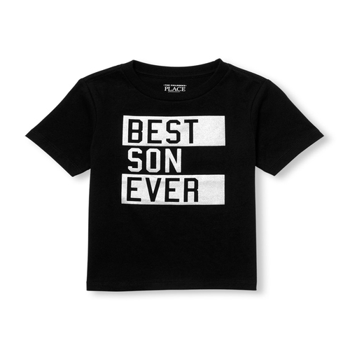 Toddler Boys Daddy And Me Short Sleeve 'Best Son Ever' Matching Graphic Tee
